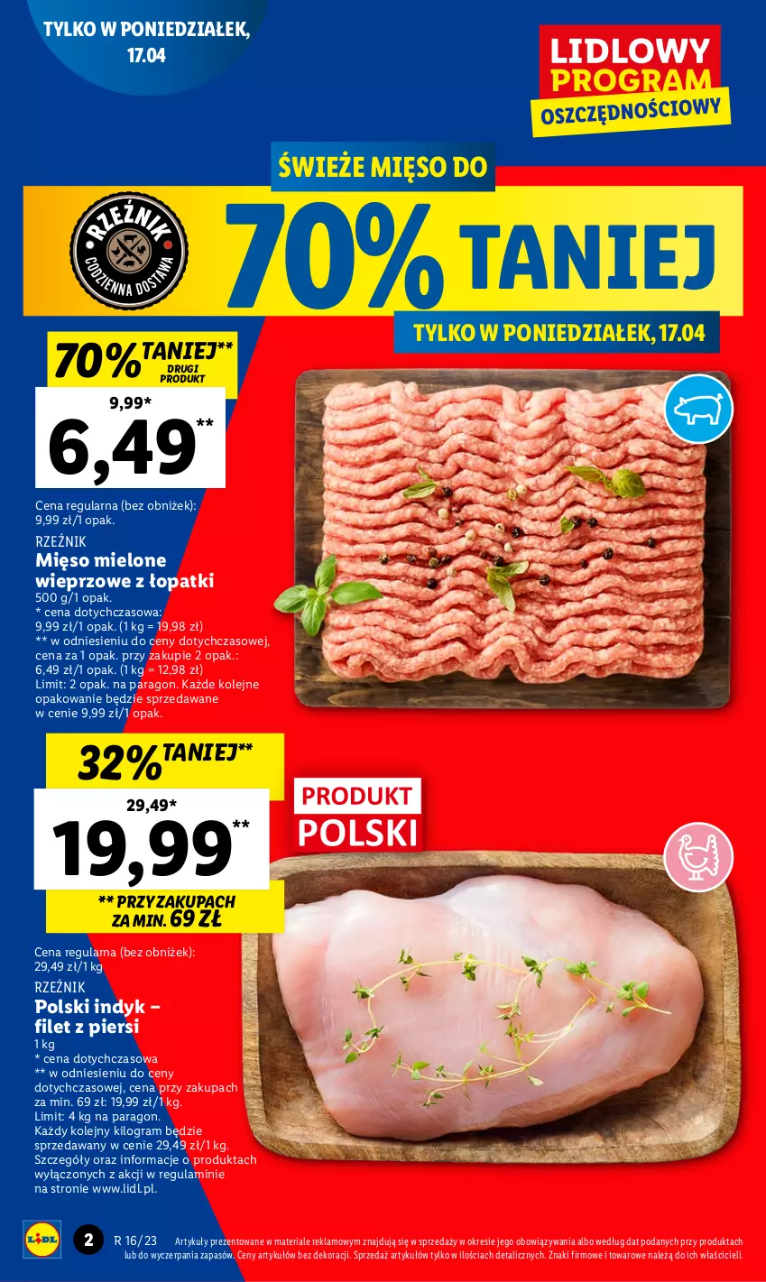 Gazetka promocyjna Lidl - GAZETKA - ważna 17.04 do 19.04.2023 - strona 2 - produkty: Gra, Mięso, Mięso mielone, Olej