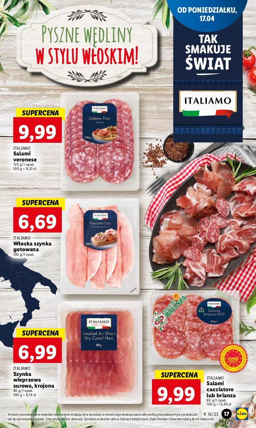 Gazetka promocyjna Lidl - GAZETKA - ważna 17.04 do 19.04.2023 - strona 23 - produkty: Salami, Szynka, Szynka wieprzowa