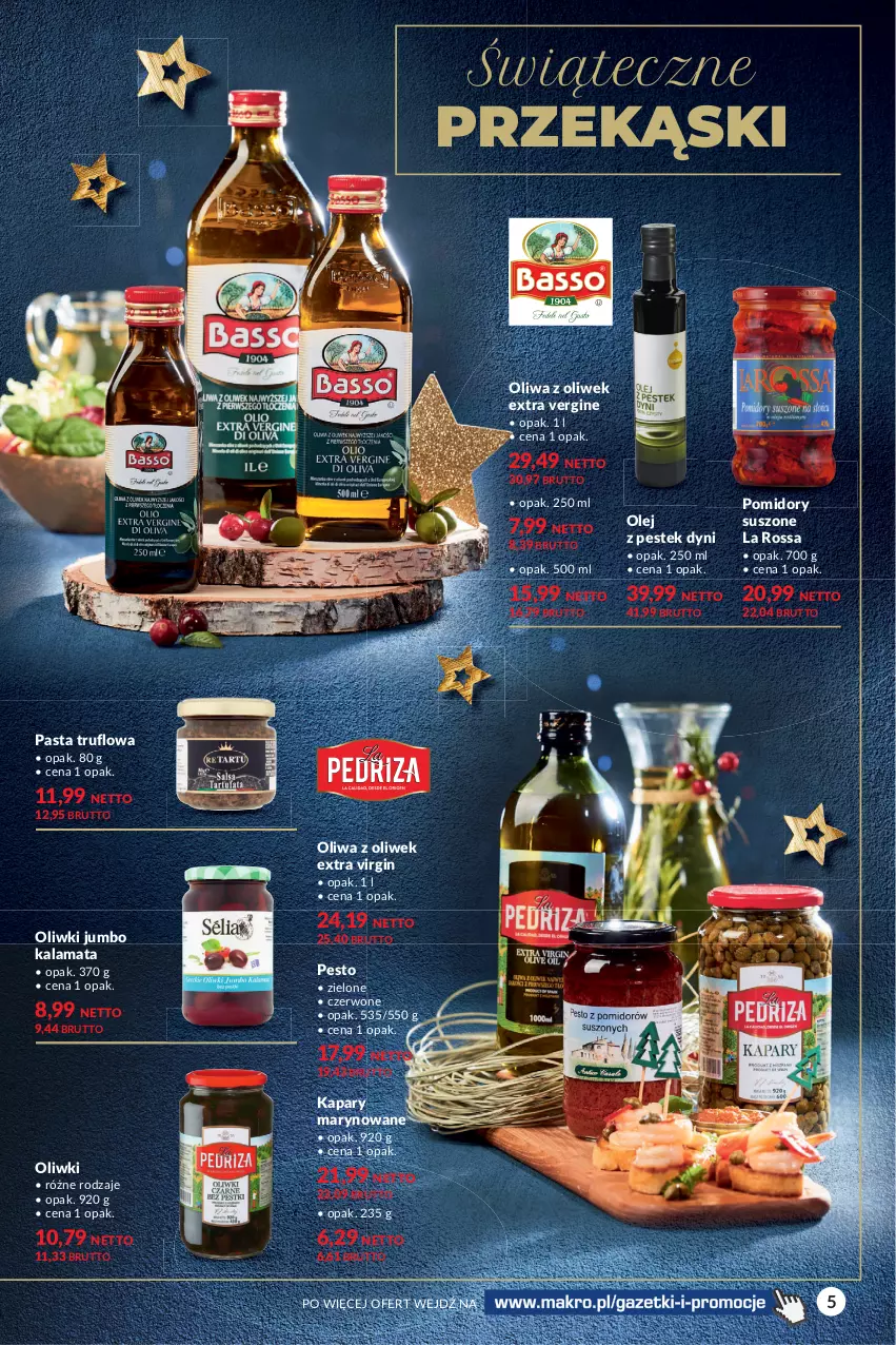 Gazetka promocyjna Makro - [Oferta specjalna] Delikatesy - ważna 30.11 do 13.12.2021 - strona 5 - produkty: Gin, Kapary, Olej, Oliwa z oliwek, Oliwki, Pesto, Pomidory, Stek