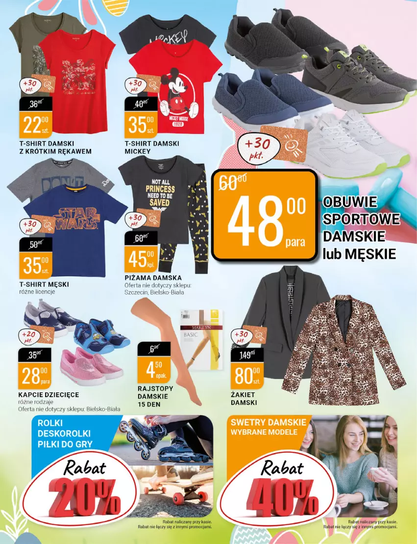 Gazetka promocyjna Bi1 - Wielkanoc pełna smaku - ważna 06.04 do 12.04.2022 - strona 19 - produkty: Dzieci, Gry, Kapcie, Piżama, Rajstopy, Rolki, T-shirt, Top