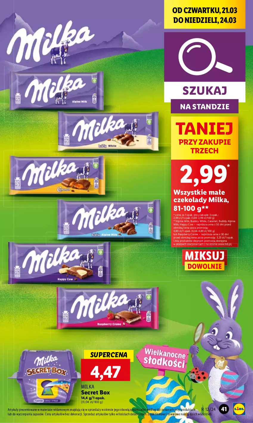 Gazetka promocyjna Lidl - GAZETKA - ważna 21.03 do 24.03.2024 - strona 43 - produkty: Milka
