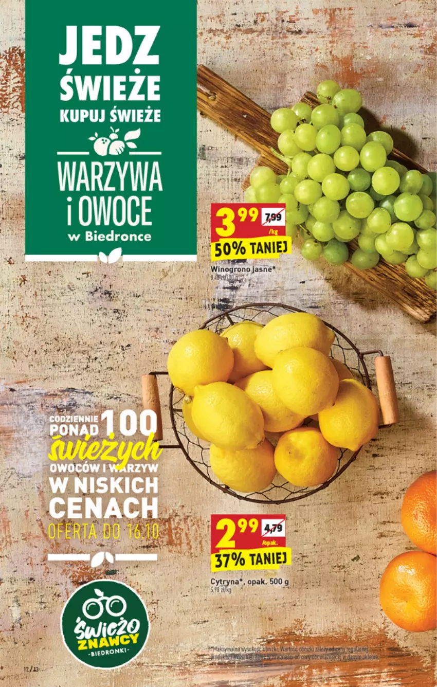 Gazetka promocyjna Biedronka - W tym tygodniu - ważna 14.10 do 20.10.2021 - strona 12 - produkty: Owoce, Warzywa, Wino