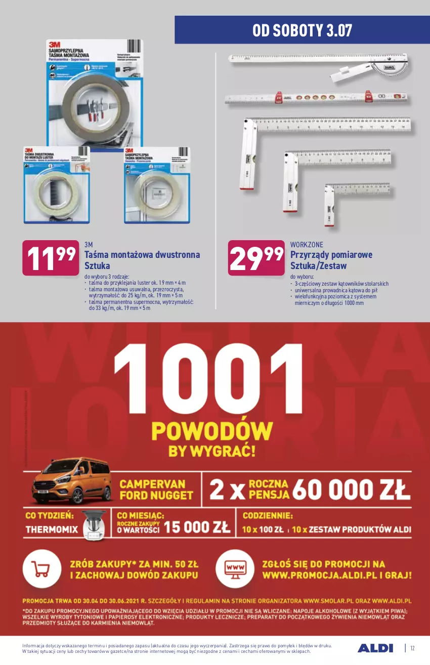 Gazetka promocyjna Aldi - ważna 30.06 do 03.07.2021 - strona 12 - produkty: Klej, Poziomica, Taśma montażowa