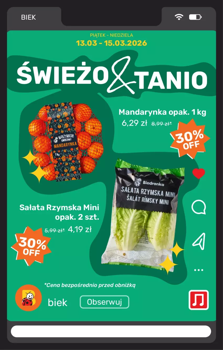 Gazetka promocyjna Biedronka - Gazetka - ważna 13.03 do 20.03.2026 - strona 5 - produkty: Sałat