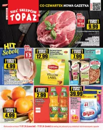 Gazetka promocyjna Topaz - Gazetka - Gazetka - ważna od 17.01 do 17.01.2024 - strona 1 - produkty: Kurczak, Top, Szynka wieprzowa, Tusz, Szynka, Lipton, Bryza, Waga, Herbata, Ogród