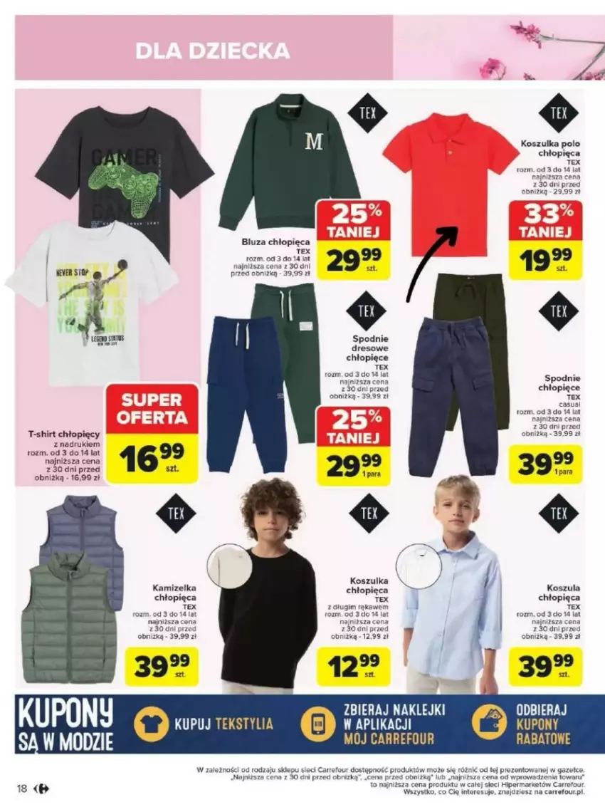 Gazetka promocyjna Carrefour - ważna 17.03 do 29.03.2025 - strona 10 - produkty: Bluza, Dres, Kamizelka, Klej, Kosz, Koszula, Koszulka, Spodnie, Spodnie dresowe, T-shirt