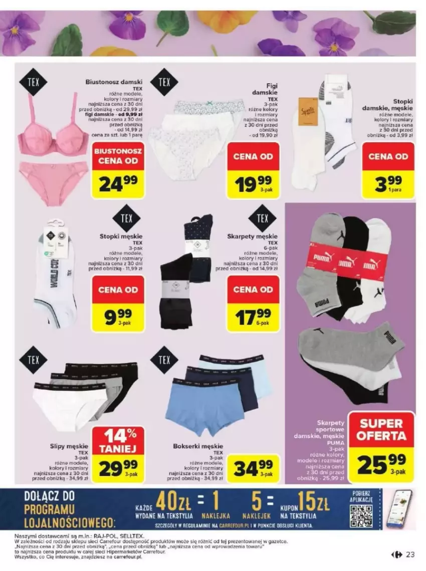 Gazetka promocyjna Carrefour - ważna 17.03 do 29.03.2025 - strona 16 - produkty: Biustonosz, Bokserki, Figi, Gra, Karp, Klej, Ser, Slipy, Top