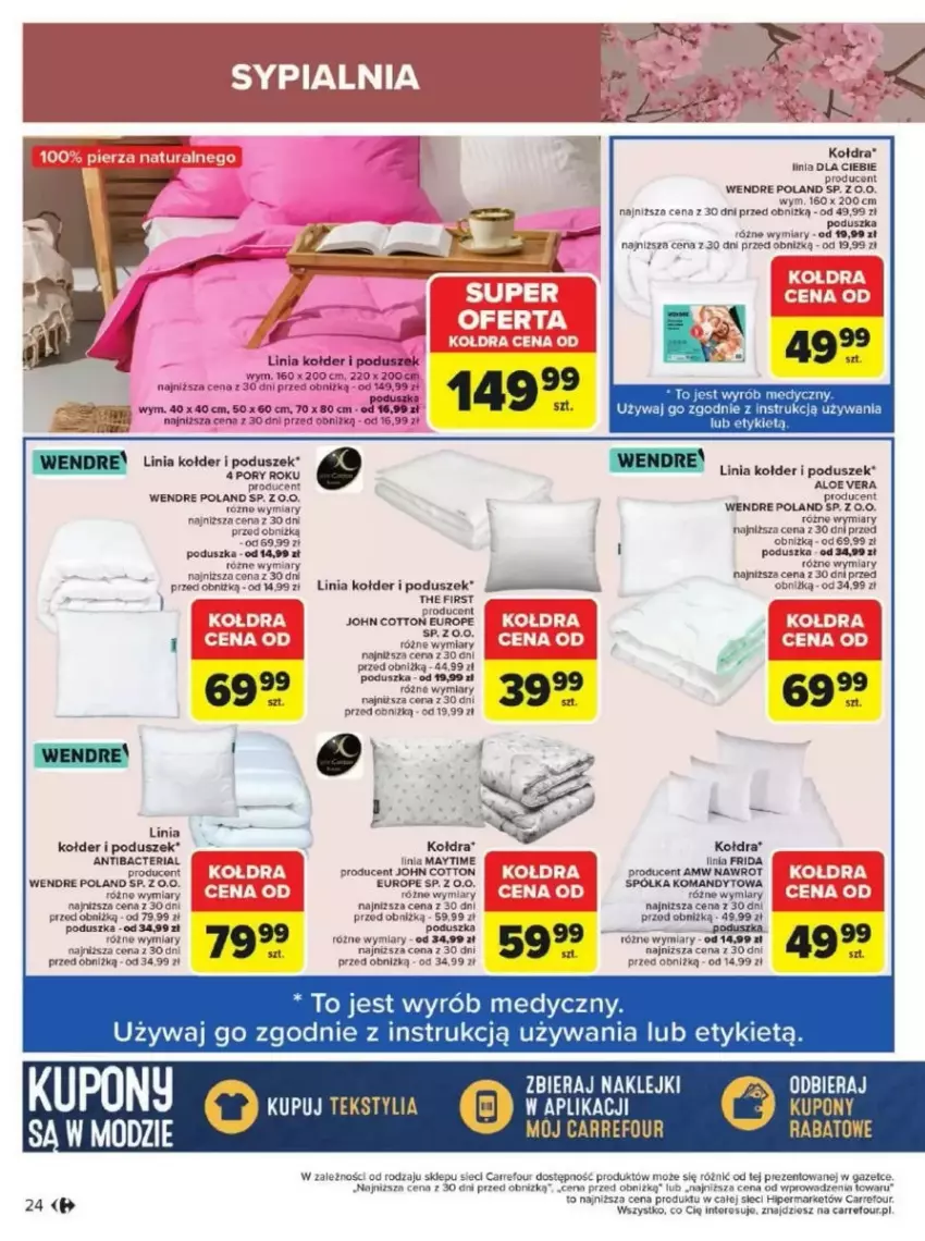 Gazetka promocyjna Carrefour - ważna 17.03 do 29.03.2025 - strona 17 - produkty: Klej, Kołdra, LG, Poduszka, Półka, Por