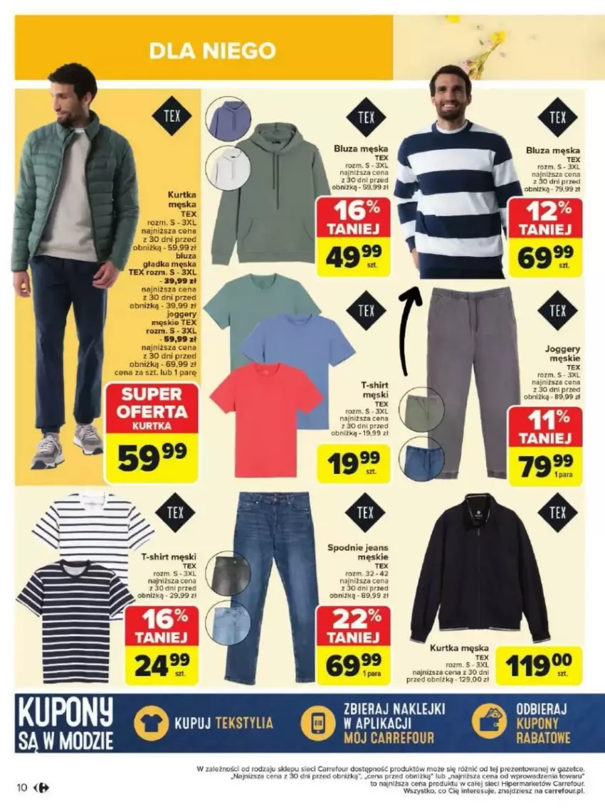 Gazetka promocyjna Carrefour - ważna 17.03 do 29.03.2025 - strona 2 - produkty: Bluza, Fa, Klej, Kurtka, Spodnie, Spodnie jeans, T-shirt