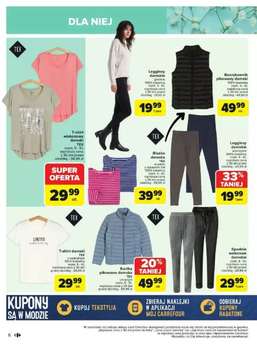 Gazetka promocyjna Carrefour - ważna 17.03 do 29.03.2025 - strona 35 - produkty: Gin, Klej, Kurtka, Legginsy, Spodnie, T-shirt