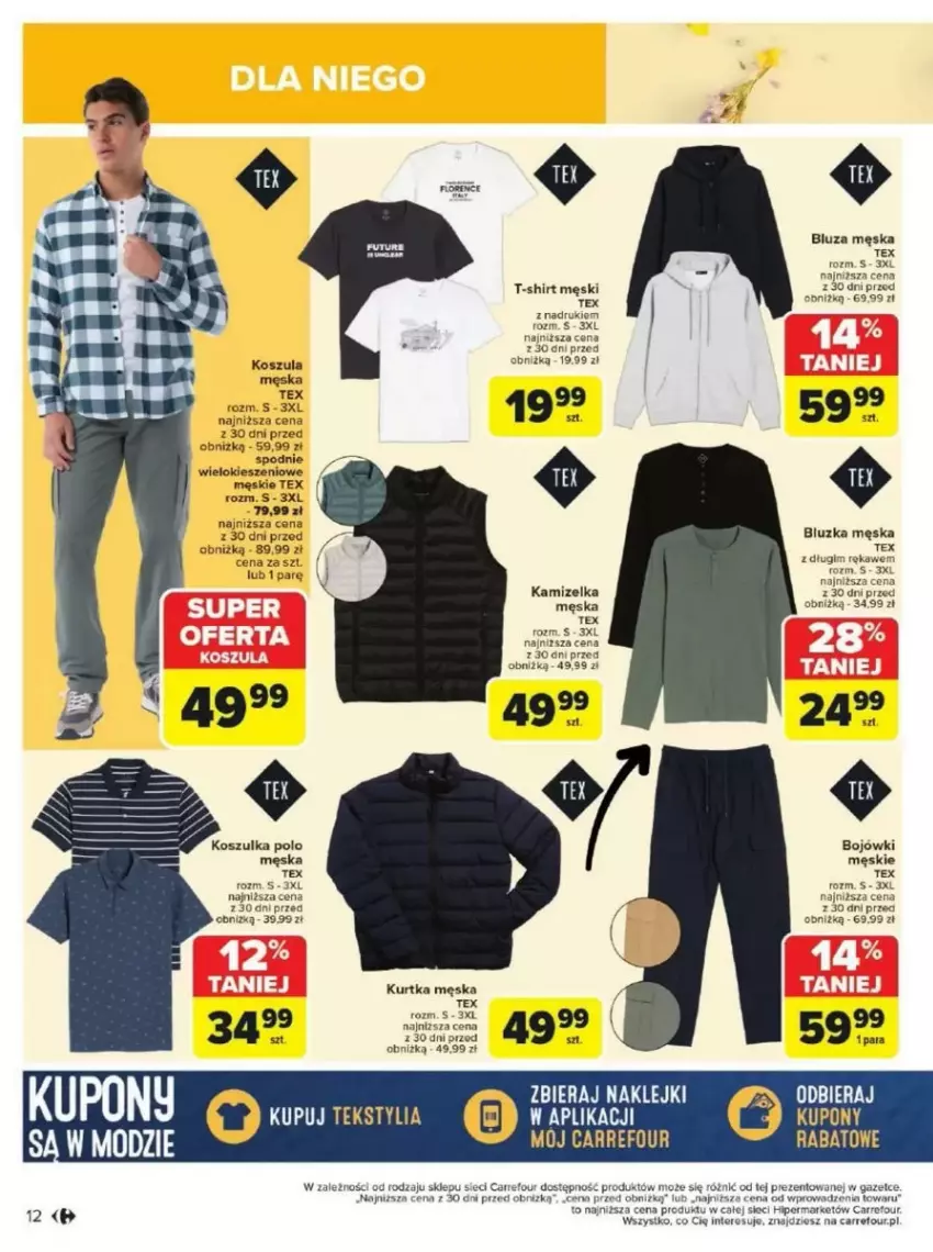 Gazetka promocyjna Carrefour - ważna 17.03 do 29.03.2025 - strona 4 - produkty: Bluza, Fa, Kamizelka, Klej, Kosz, Koszulka, Kurtka, T-shirt