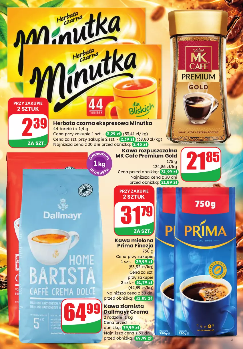 Gazetka promocyjna Dino - Weekendowe okazje - ważna 23.10 do 24.10.2026 - strona 3 - produkty: Dallmayr, Herbata, Herbata czarna, Kawa, Kawa mielona, Kawa rozpuszczalna, Prima