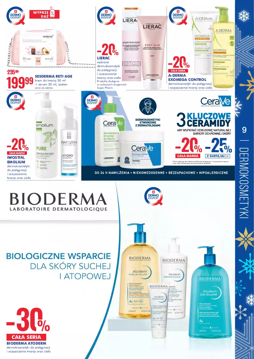 Gazetka promocyjna Super Pharm - Gazetka - ważna 26.01 do 09.02.2022 - strona 9 - produkty: Atoderm, Bioderma, Control, Emolium, Iwostin, Lierac, Sesderma