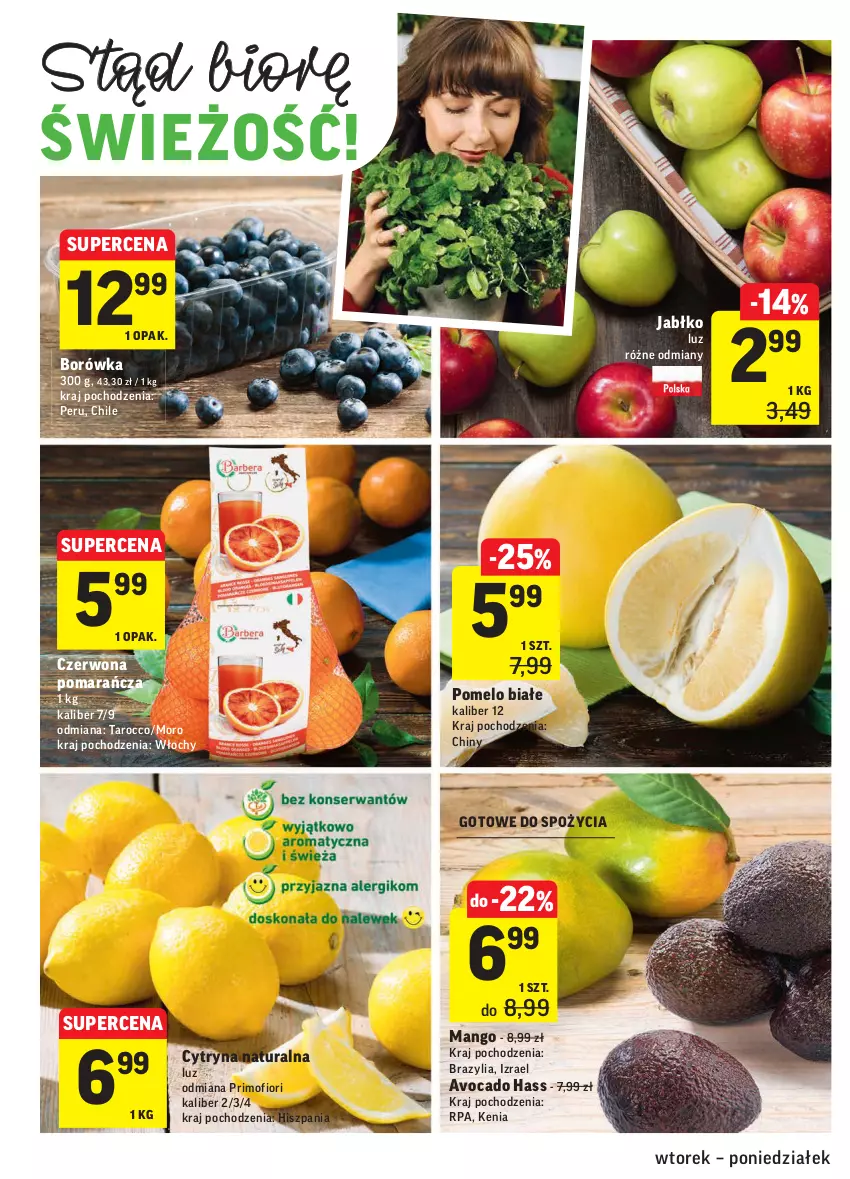 Gazetka promocyjna Intermarche - Okazje tygodnia - ważna 09.02 do 15.02.2021 - strona 10 - produkty: Avocado, Borówka, Mango, Pomelo