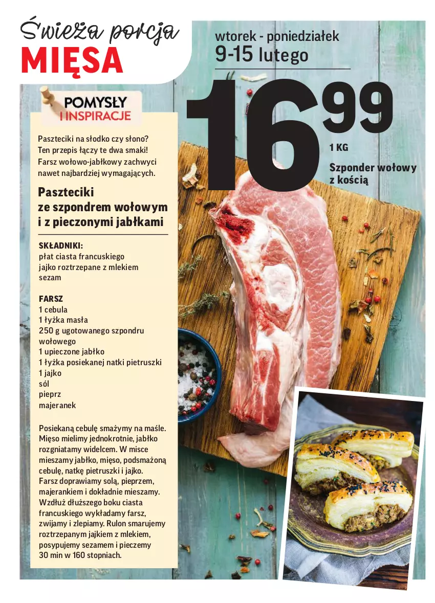 Gazetka promocyjna Intermarche - Okazje tygodnia - ważna 09.02 do 15.02.2021 - strona 12 - produkty: Cebula, Fa, Jabłka, Mięso, Piec, Pieprz, Por, Sezam, Sól, Szponder wołowy, Top