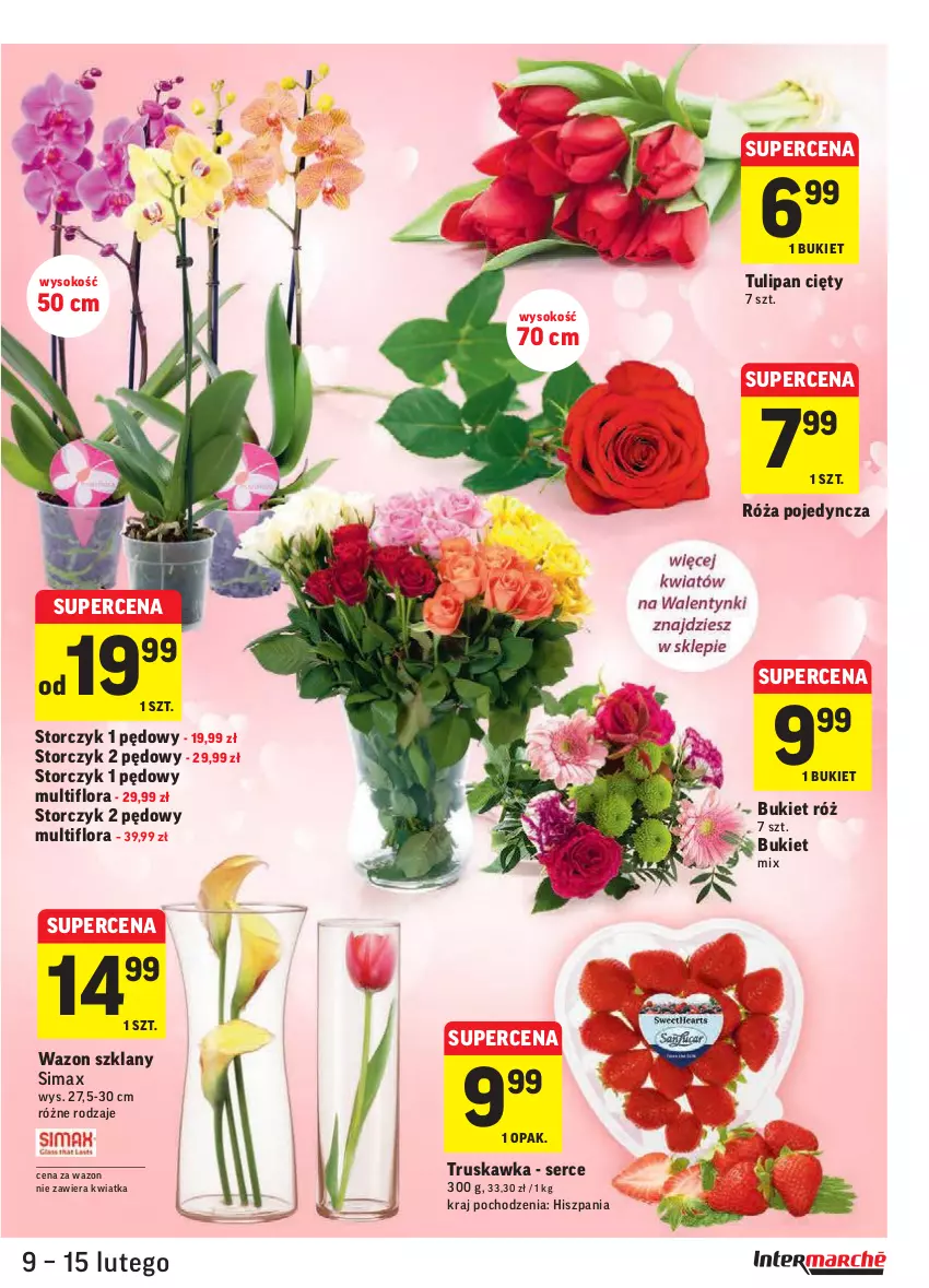 Gazetka promocyjna Intermarche - Okazje tygodnia - ważna 09.02 do 15.02.2021 - strona 9 - produkty: Bukiet, Flora, Róża, Ser, Sok, Storczyk, Tulipan, Wazon