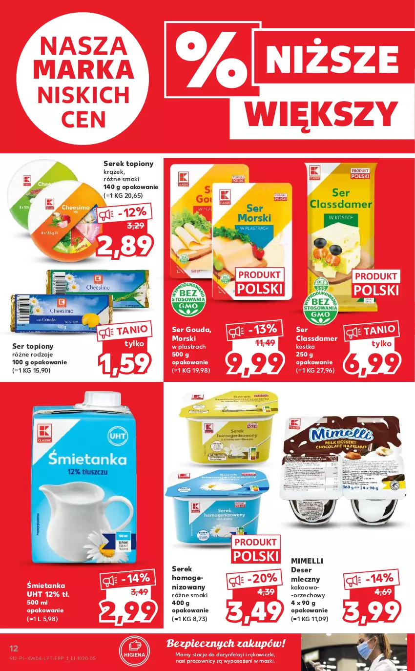 Gazetka promocyjna Kaufland - OFERTA TYGODNIA - ważna 27.01 do 02.02.2022 - strona 12 - produkty: Deser, Deser mleczny, Gouda, Kakao, Piec, Ser, Ser topiony, Serek, Serek homogenizowany, Top