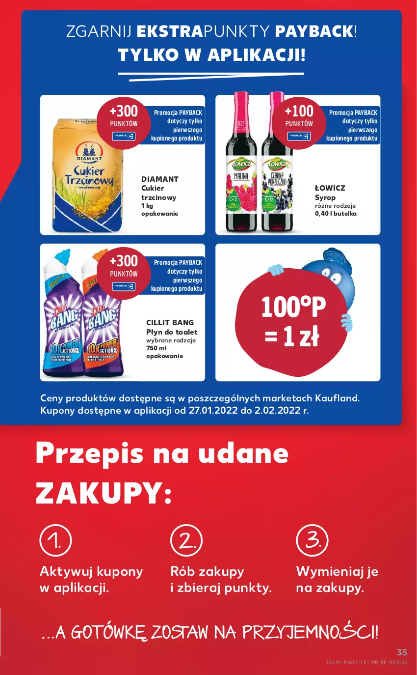 Gazetka promocyjna Kaufland - OFERTA TYGODNIA - ważna 27.01 do 02.02.2022 - strona 35 - produkty: Cillit Bang, Cukier, Cukier trzcinowy, Diamant, Syrop