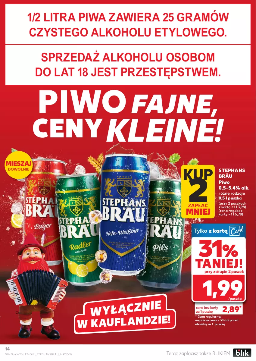 Gazetka promocyjna Kaufland - Gazetka tygodnia - ważna 05.06 do 11.06.2025 - strona 14 - produkty: Fa, Gra, Piwa, Piwo, Tera