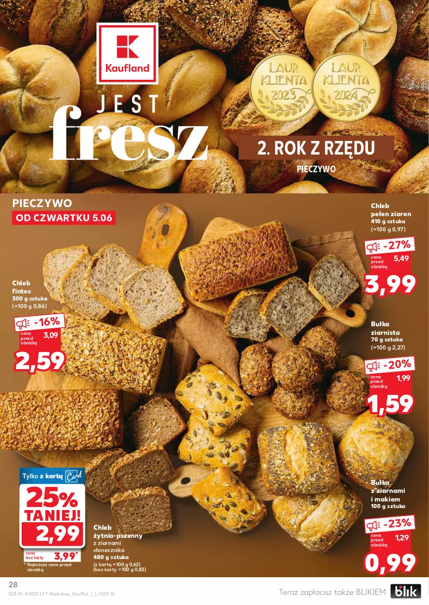 Gazetka promocyjna Kaufland - Gazetka tygodnia - ważna 05.06 do 11.06.2025 - strona 28 - produkty: Bułka, Chleb, Piec, Pieczywo, Tera