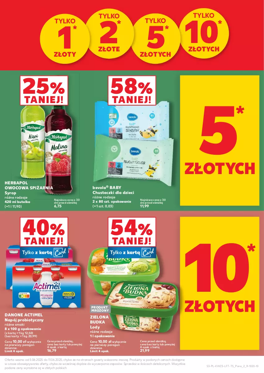 Gazetka promocyjna Kaufland - Gazetka tygodnia - ważna 05.06 do 11.06.2025 - strona 3 - produkty: Actimel, Chusteczki, Danone, Dzieci, Herbapol, Lody, Napój, Syrop, Zielona Budka