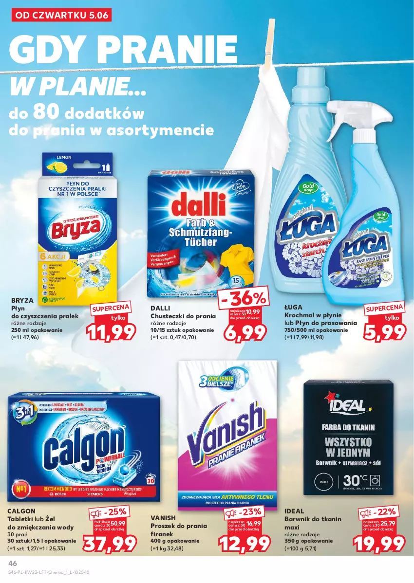 Gazetka promocyjna Kaufland - Gazetka tygodnia - ważna 05.06 do 11.06.2025 - strona 46 - produkty: Bryza, Calgon, Chusteczki, Chusteczki do prania, LG, Proszek do prania, Tablet, Vanish
