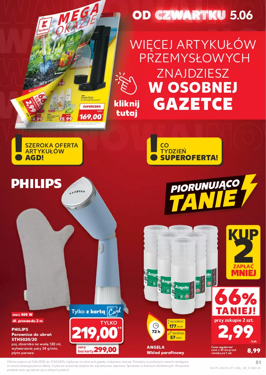 Gazetka promocyjna Kaufland - Gazetka tygodnia - ważna 05.06 do 11.06.2025 - strona 51 - produkty: Parownica, Philips, Płyta, Sok