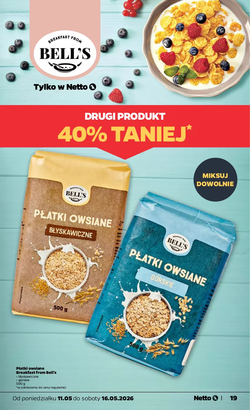 Gazetka promocyjna Netto - Od Poniedziałku - ważna 11.05 do 16.05.2026 - strona 19 - produkty: Bell, Fa, Płatki owsiane