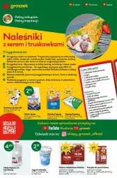 Gazetka promocyjna Groszek - Gazetka - ważna od 07.06 do 07.06.2022 - strona 2 - produkty: Naleśniki, Jogurt naturalny, Sos, Sok, Ser, Sól, Cukier puder, Twaróg, Cukier, Piątnica, Jogurt, Kuchnia, Stek, Diamant, Rolmlecz, Bieluch, Puder, Szklanka, Delecta, Lanki, Olej, Groszek, Bakalland, Polewa czekoladowa, Mleko, Fa