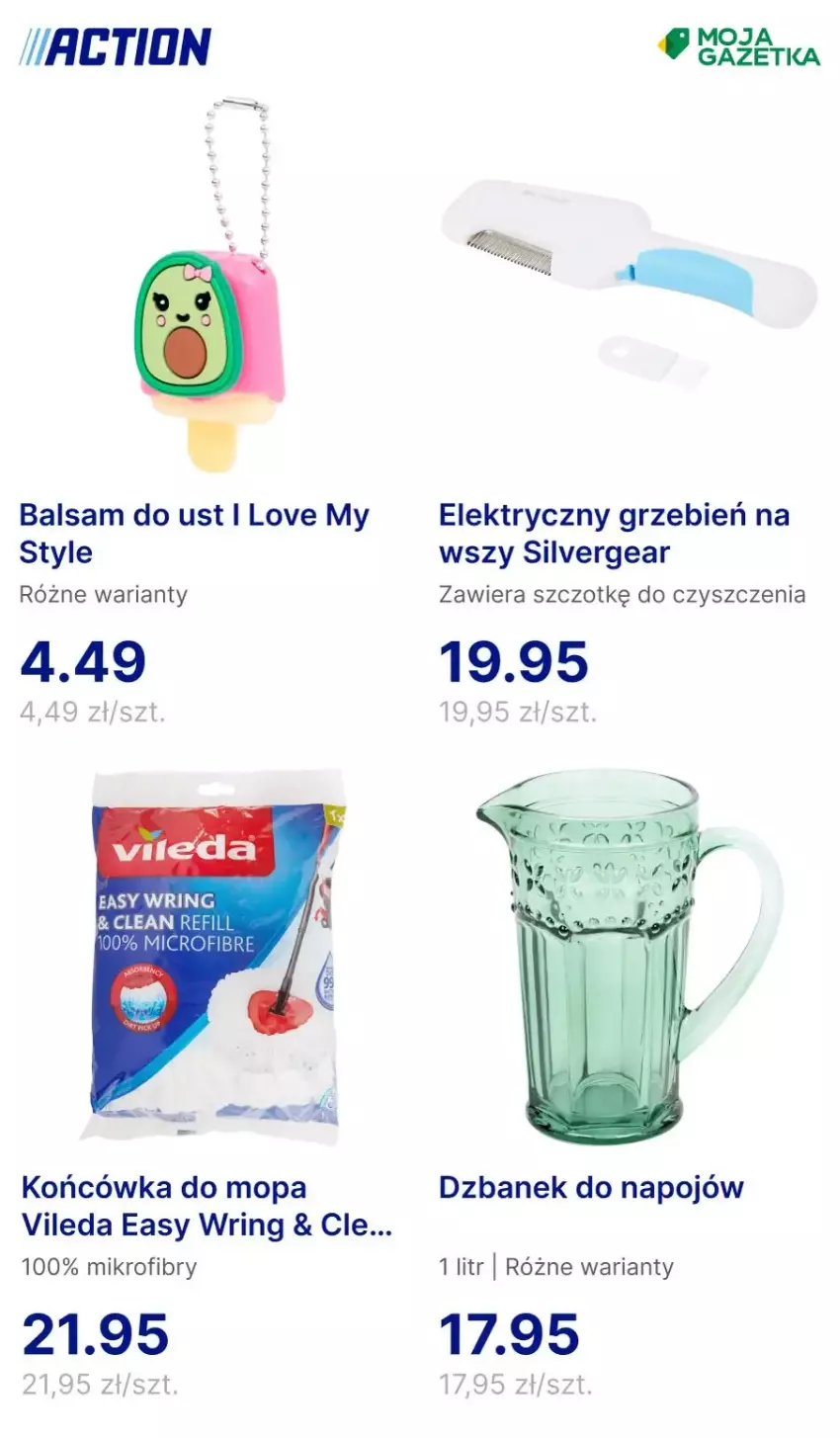 Gazetka promocyjna Action - ważna 15.04 do 21.04.2025 - strona 21 - produkty: Balsam do ust, Dzbanek, Mop, Vileda