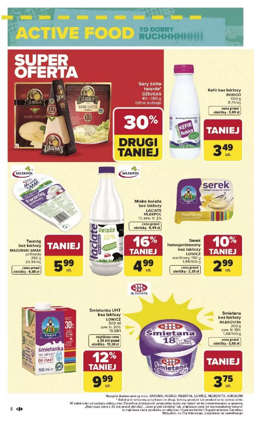 Gazetka promocyjna Carrefour - Gazetka Carrefour, Market od poniedziałku! - ważna 05.01 do 10.01.2026 - strona 10 - produkty: Bakoma, BIC, Dorsz, Mleko, Mlekovita, Robico, Ser, Sok, Sokołów, Twaróg