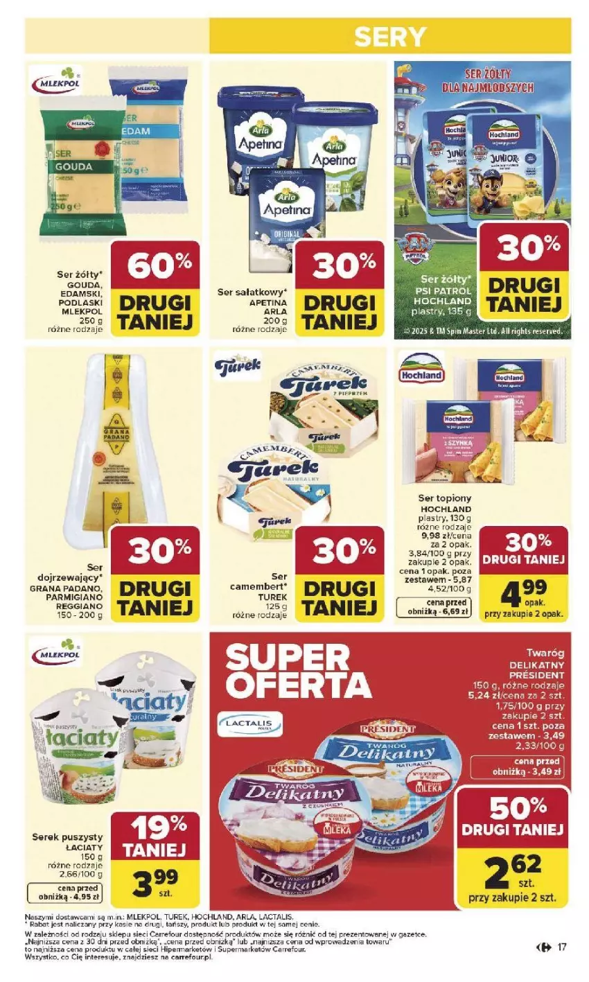 Gazetka promocyjna Carrefour - Gazetka Carrefour, Market od poniedziałku! - ważna 05.01 do 10.01.2026 - strona 19 - produkty: Edam, Gra, Hochland, Podlaski, Sałat, Ser, Ser topiony, Serek, Serek puszysty, Top