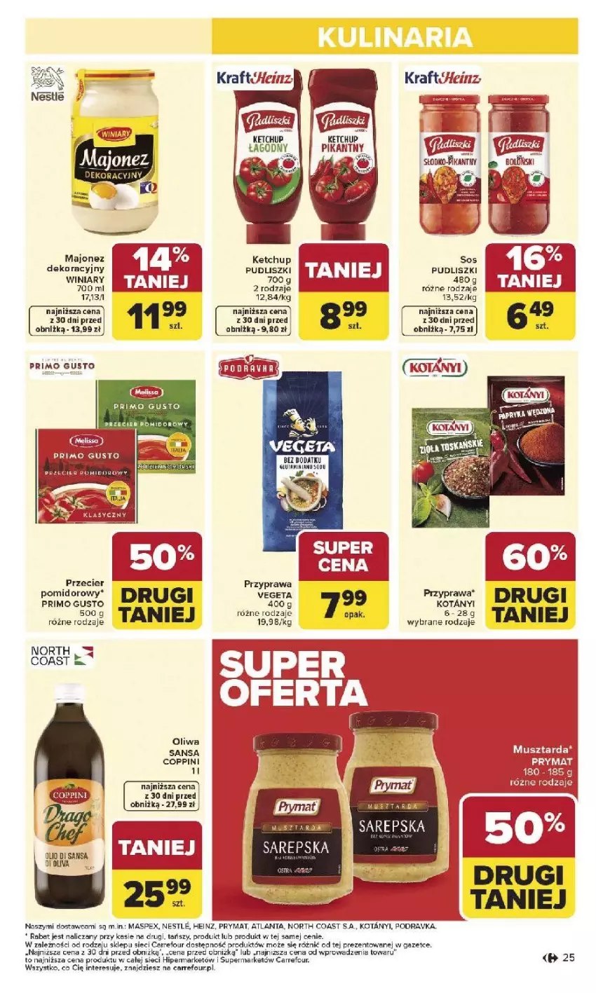 Gazetka promocyjna Carrefour - Gazetka Carrefour, Market od poniedziałku! - ważna 05.01 do 10.01.2026 - strona 27 - produkty: Heinz, Ketchup, Majonez, Oliwa, Podravka, Prymat, Pudliszki, Winiary