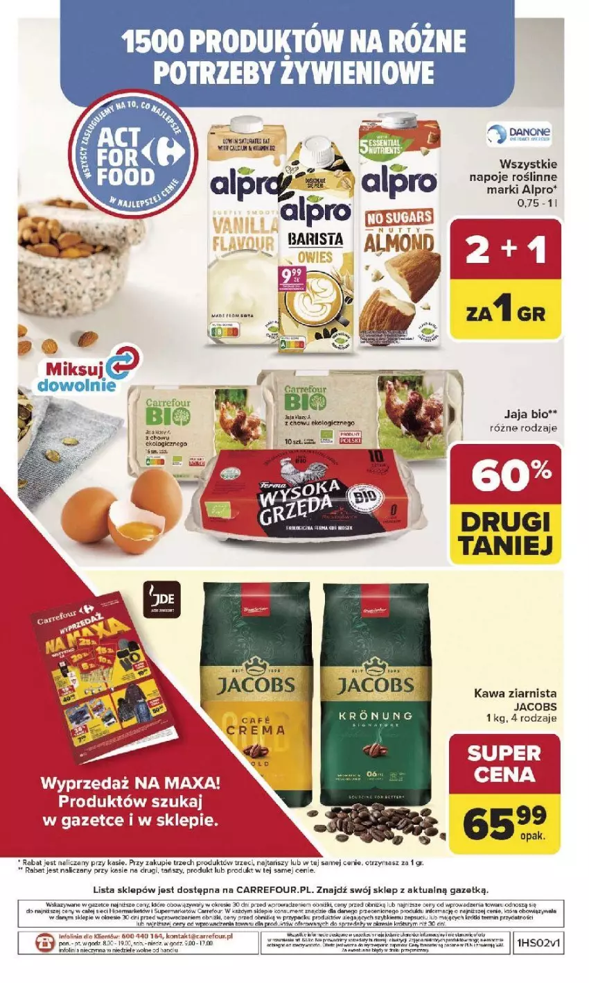 Gazetka promocyjna Carrefour - Gazetka Carrefour, Market od poniedziałku! - ważna 05.01 do 10.01.2026 - strona 38 - produkty: Algida, Alpro, Danone, Fa, Jacobs, Jaja, Kawa, Kawa ziarnista, LG, Napoje, Por, Top