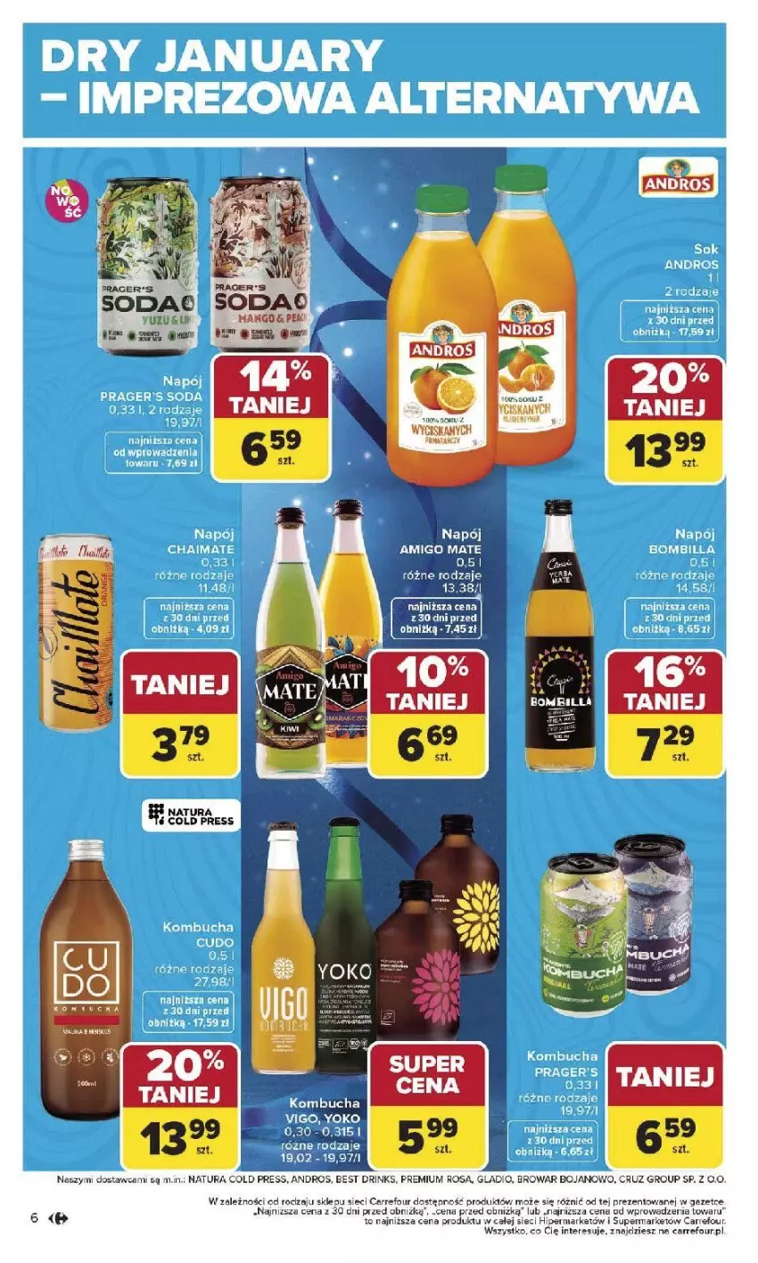 Gazetka promocyjna Carrefour - Gazetka Carrefour, Market od poniedziałku! - ważna 05.01 do 10.01.2026 - strona 8 - produkty: Fa, Mango, Napój