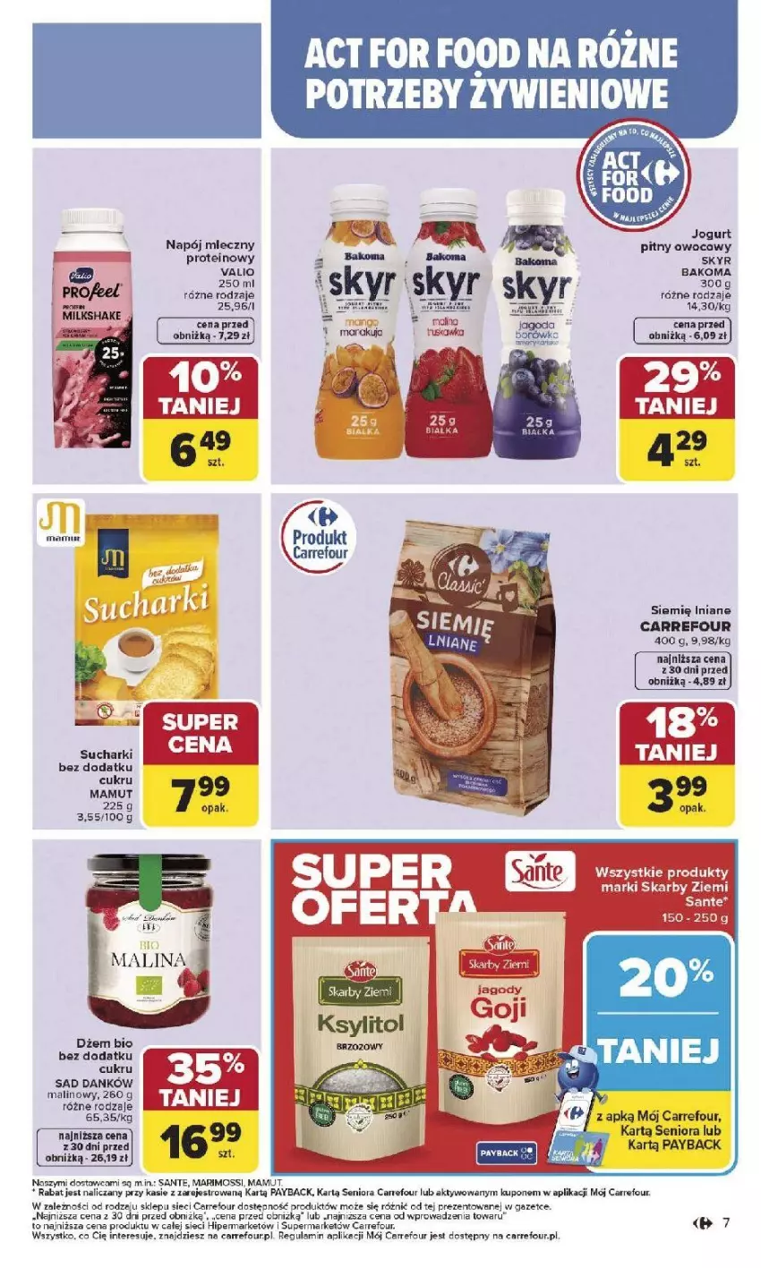 Gazetka promocyjna Carrefour - Gazetka Carrefour, Market od poniedziałku! - ważna 05.01 do 10.01.2026 - strona 9 - produkty: Bakoma, Dżem, Fa, Kasza, Napój, Sante, Siemię Iniane