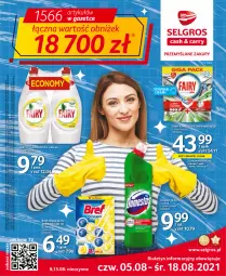 Gazetka promocyjna Selgros - Oferta spożywcza - Gazetka - ważna od 18.08 do 18.08.2021 - strona 1 - produkty: Domestos, Zawieszka do wc, Bref, Tran, Fairy, LG, Fa