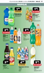 Gazetka promocyjna Netto - Netto Gazetka Food 35/24A - Gazetka - ważna od 31.08 do 31.08.2024 - strona 19 - produkty: Top, Sok, Por, Mus, Napoje, Schweppes, Napój izotoniczny, Szyna, Oshee, Woda mineralna, Owoce, Kubuś, Arbuz, Woda, Mango, Napój, Nektar, Hortex
