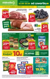 Gazetka promocyjna Stokrotka - Market - Gazetka - ważna od 28.08 do 28.08.2024 - strona 1 - produkty: JBL, Szynka wieprzowa, Chipsy, Kawa, Lody, Szynka, Jacobs, Masło, Lay’s, Kiełbasa, Kiełbasa śląska, HP