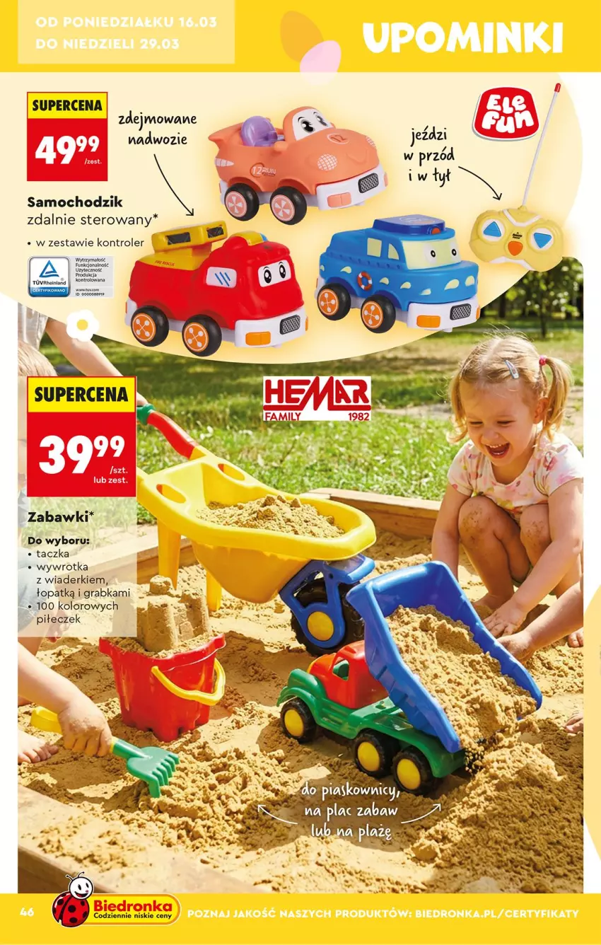 Gazetka promocyjna Biedronka - Okazje Tygodnia - ważna 14.03 do 28.03.2026 - strona 46 - produkty: Chodzik, Gra, Kontroler, Wywrotka