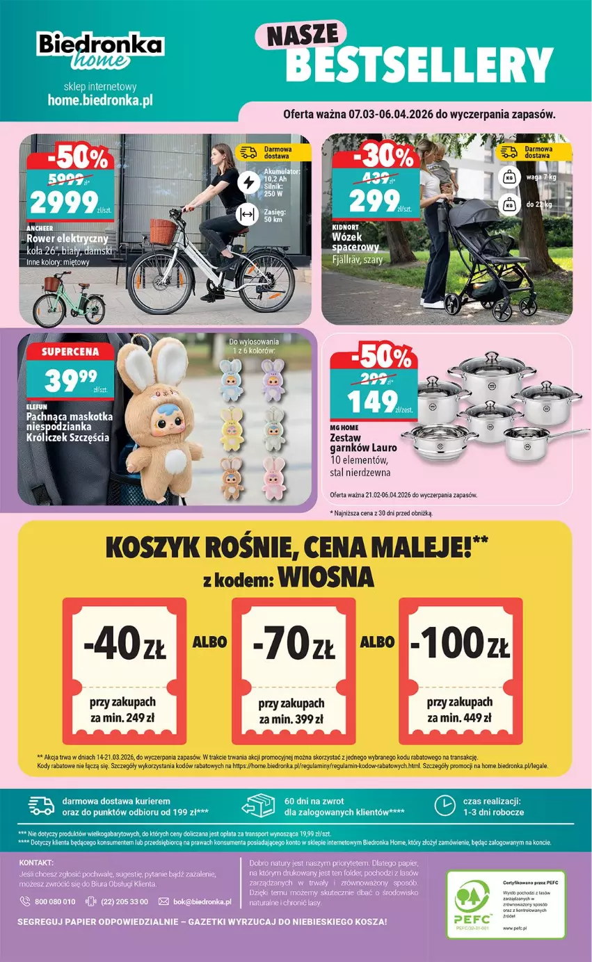 Gazetka promocyjna Biedronka - Okazje Tygodnia - ważna 14.03 do 28.03.2026 - strona 64 - produkty: Kosz, Laur, Por, Sport, Tran, Wózek
