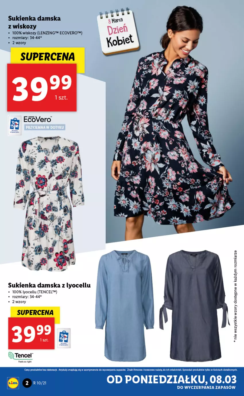 Gazetka promocyjna Lidl - GAZETKA - ważna 08.03 do 13.03.2021 - strona 2 - produkty: Fa, Sukienka