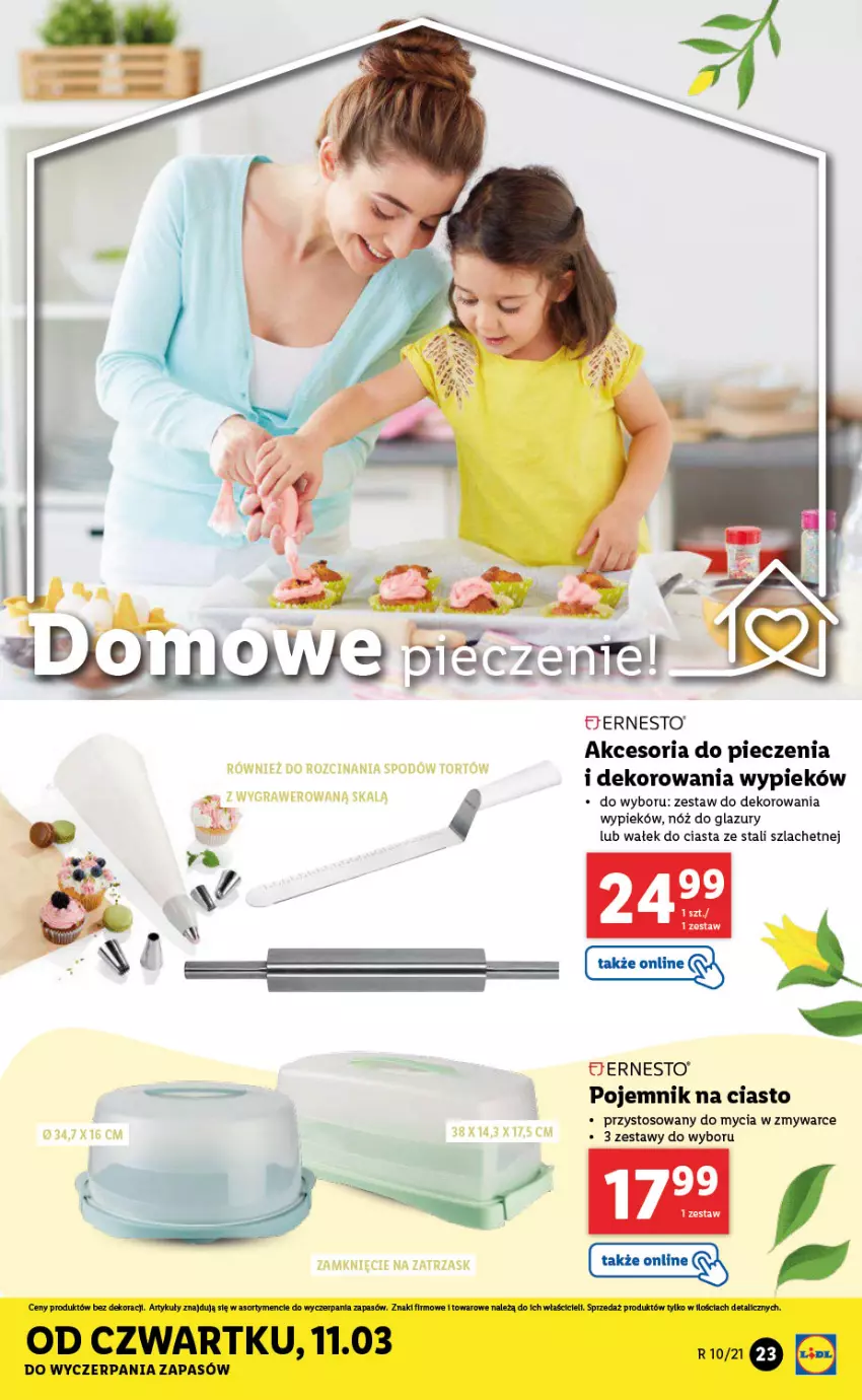 Gazetka promocyjna Lidl - GAZETKA - ważna 08.03 do 13.03.2021 - strona 23 - produkty: Lazur, Piec, Pojemnik, Pojemnik na ciasto, Wałek, Wałek do ciasta