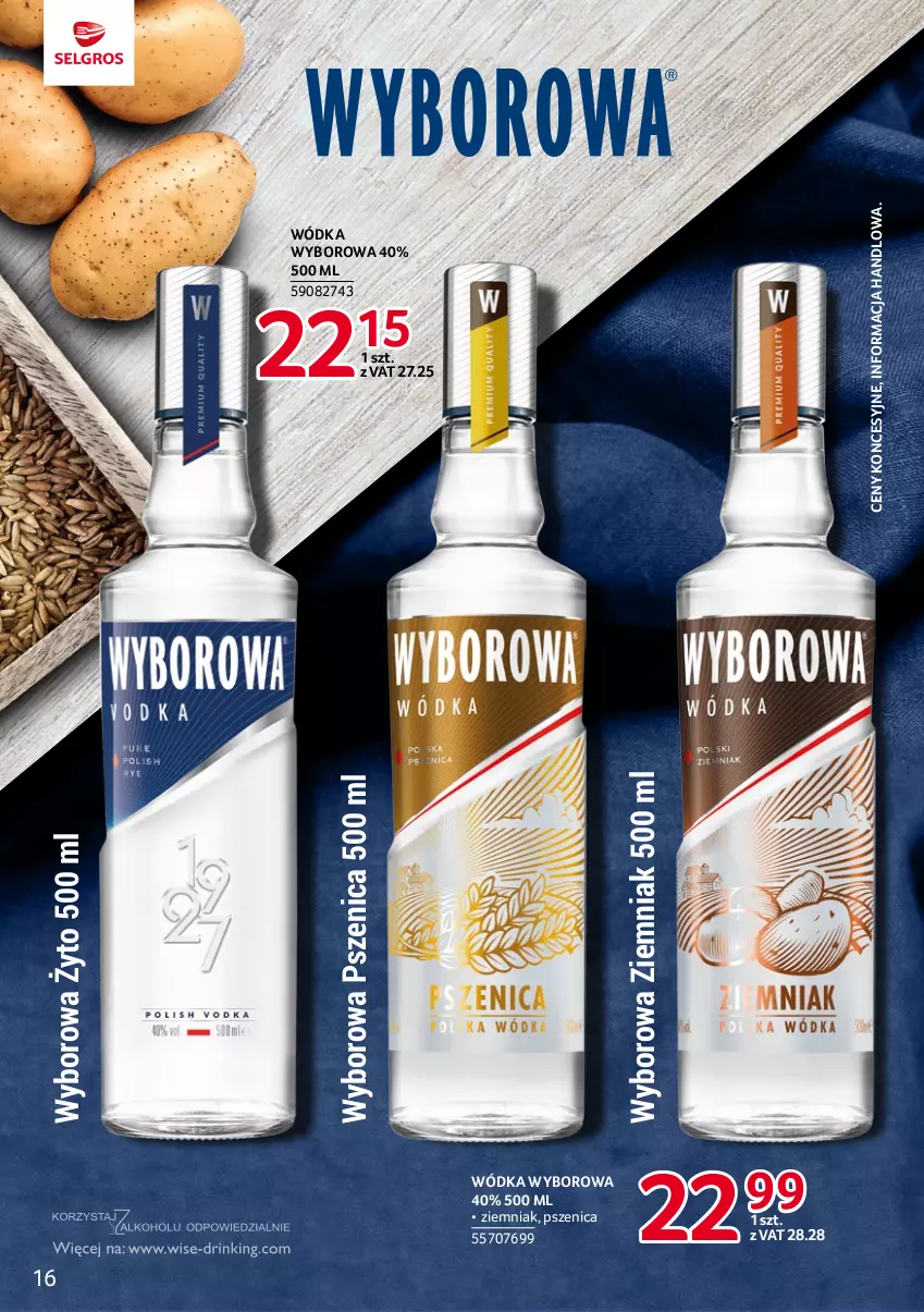 Gazetka promocyjna Selgros - Katalog Markowe Produkty - ważna 18.05 do 01.06.2023 - strona 16 - produkty: Wódka, Wyborowa