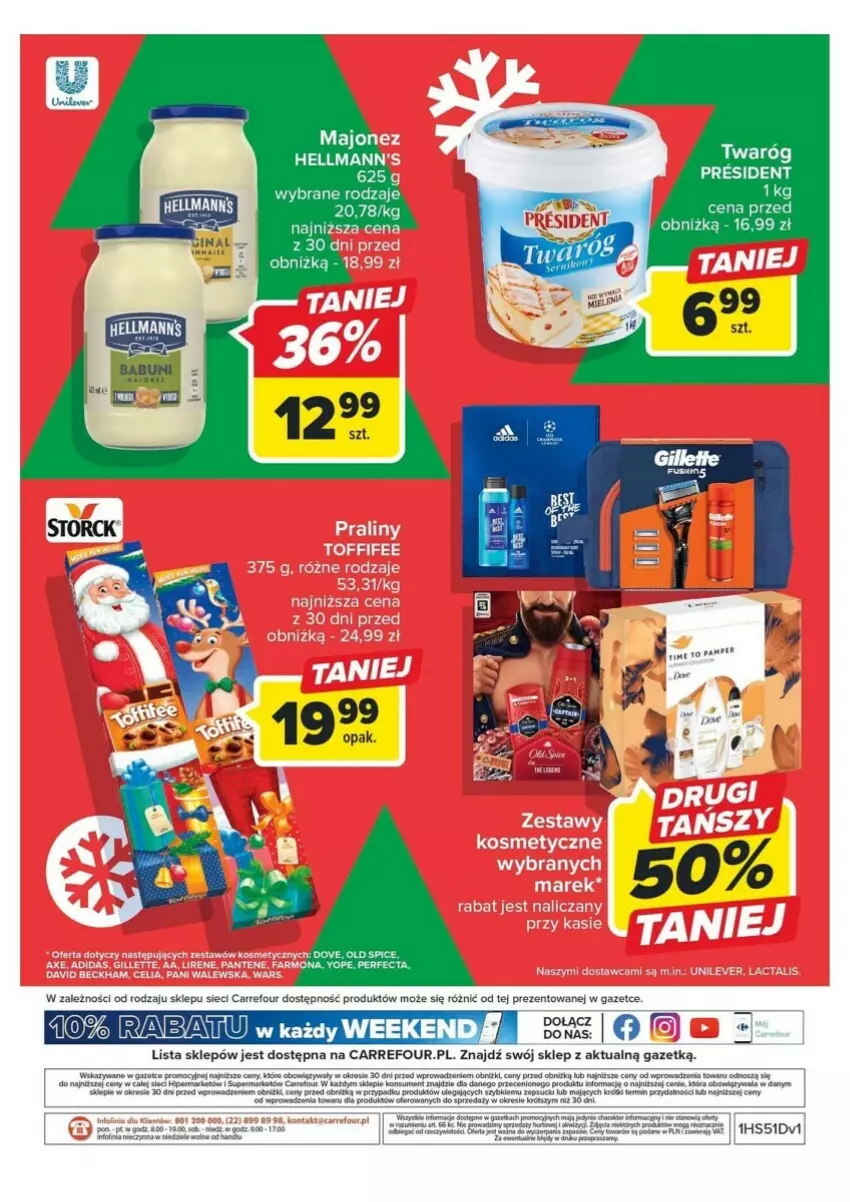 Gazetka promocyjna Carrefour - ważna 21.12 do 23.12.2023 - strona 4 - produkty: Dove, Fa, Old Spice, Perfecta, Top, Twaróg