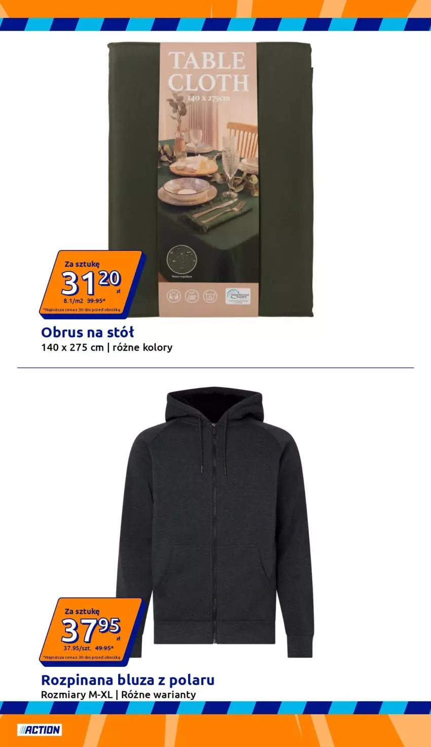 Gazetka promocyjna Action - Gazetka tydzień 37 2026 - ważna 09.09 do 15.09.2026 - strona 2 - produkty: Bluza, Obrus, Stół