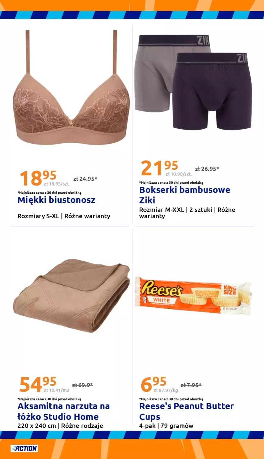Gazetka promocyjna Action - Gazetka tydzień 37 2026 - ważna 09.09 do 15.09.2026 - strona 21 - produkty: Aksam, Biustonosz, Bokserki, Gra, Narzuta, Ser