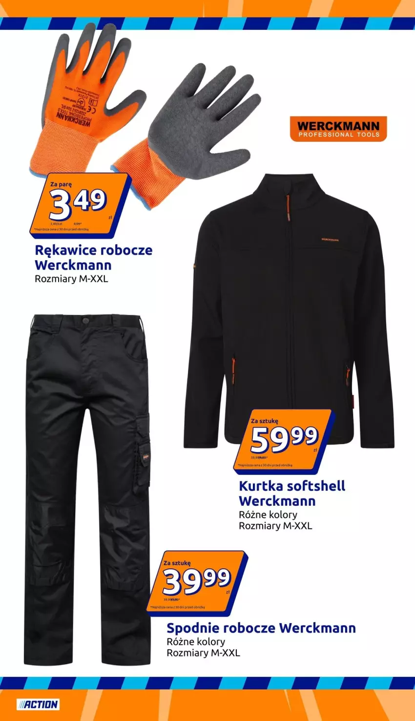 Gazetka promocyjna Action - Gazetka tydzień 37 2026 - ważna 09.09 do 15.09.2026 - strona 22 - produkty: Kurtka, Kurtka softshell, Rękawice, Rękawice robocze, Spodnie