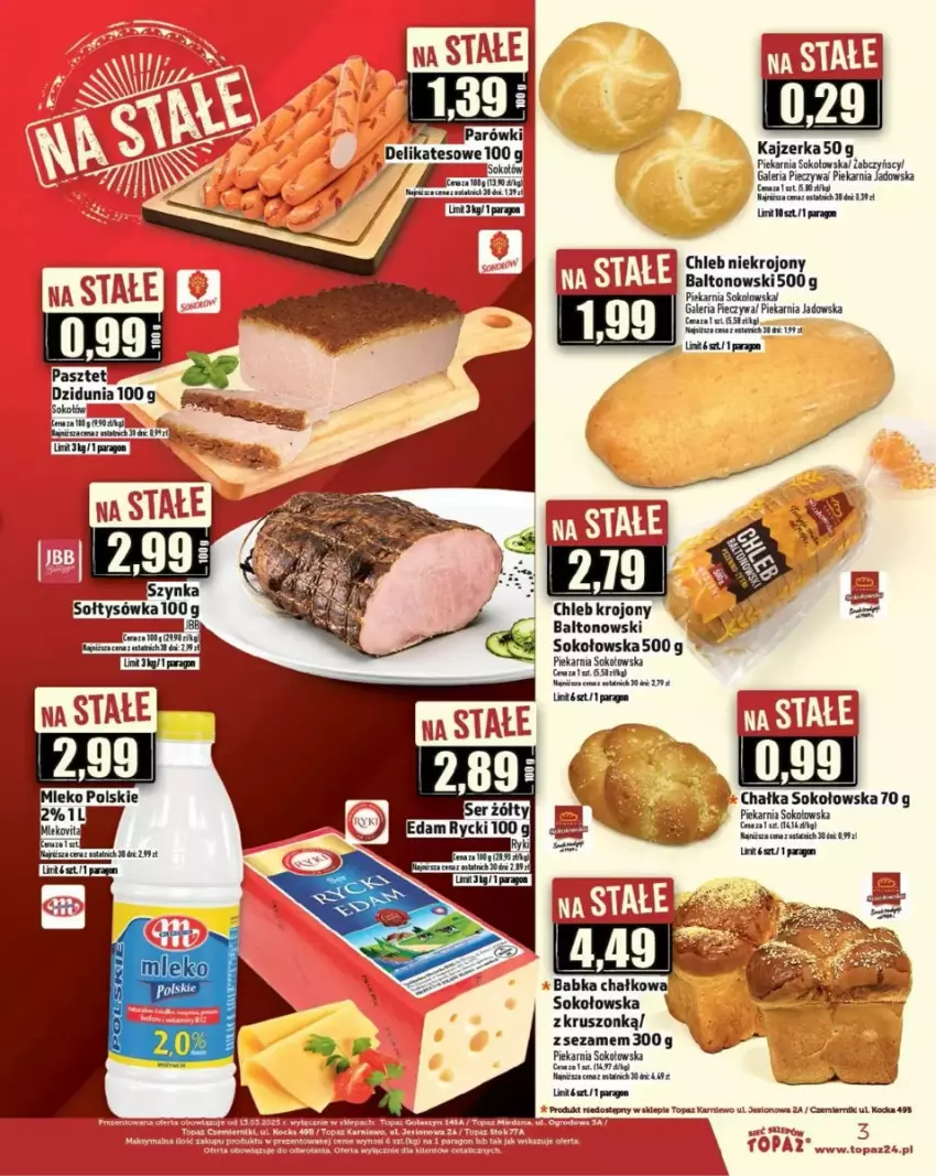 Gazetka promocyjna Topaz - ważna 20.03 do 26.03.2025 - strona 23 - produkty: Babka, Chleb, Kajzerka, Piec, Sezam, Sok, Top