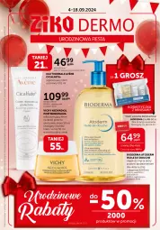 Gazetka promocyjna Ziko - Gazetka Ziko Dermo - Gazetka - ważna od 18.09 do 18.09.2024 - strona 1 - produkty: Top, Krem na noc, Bioderma, Vichy, Krem na dzień, Olej, Atoderm, Avène, Kosmetyczka, Fa